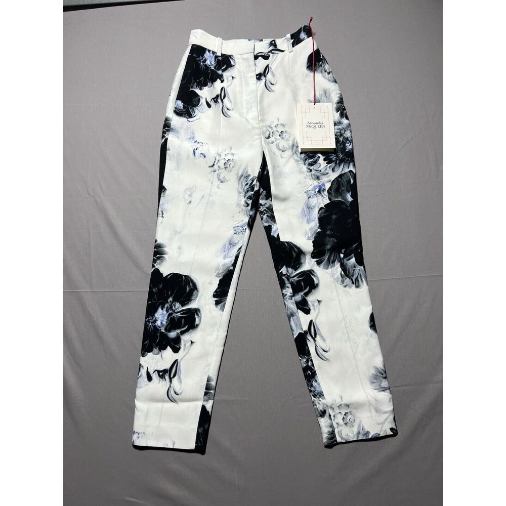 Alexander Mcqueen High-Waisted Trousers Floral 36